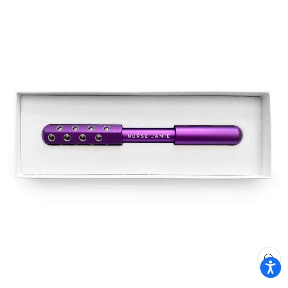Nurse Jamie Uplift Massaging Beauty Roller Purple original box and user guide